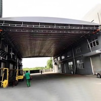 Tente pliante résistante au vent pour entrepôt logistique avec hauteur personnalisée et structure en tuyaux galvanisés