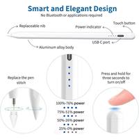 Stylet capacitif, stylet crayon, stylet USB-C, stylet tactile pour écran tactile, stylet USB-C pour iPad, rejet de la paume, dessin pour iPad M3 M4