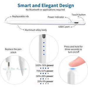 ปากกาสไตลัสปากกาดินสอ USB-C แบบหน้าจอสัมผัสสำหรับ iPad pencil USB C Palm rejection การวาดภาพสำหรับ iPad M3 M4 - Product Image 4