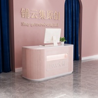 Comptoir de réception en bois design moderne pour salon de beauté, boutique, spa