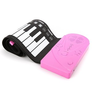 Piano enrollable de 49 teclas, teclado electrónico plegable portátil para niños, alimentado por USB con conector para auriculares - Product Image 3