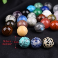 Vente en gros de sphères polies en agate de cristal naturel de 16 mm, pierres de guérison, collection de minéraux et cadeaux de décoration pour la maison