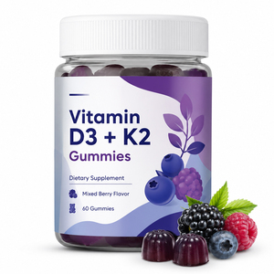 Suplementos múltiples Halal personalizados D C <span class=keywords><strong>Ácido</strong></span> <span class=keywords><strong>ascórbico</strong></span> E Aceite Minerales Vitaminas complejas Vitamina D3 K2 Gomitas para la salud de los hombres - Product Image 1