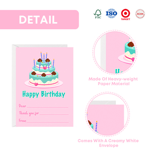 Tarjetas de Felicitación Personalizadas Xieli para Decoración de Fiesta de Cumpleaños - Product Image 4
