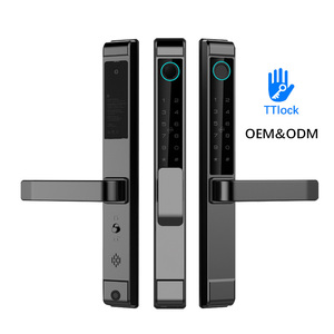 Cerradura Inteligente Digital Electrónica <span class=keywords><strong>para</strong></span> <span class=keywords><strong>Exteriores</strong></span> Resistente al Agua Ttlock Tenon, Cerradura de Puerta Corredera de Vidrio de Doble Cara de Acero y Aluminio con Huella Dactilar - Product Image 1