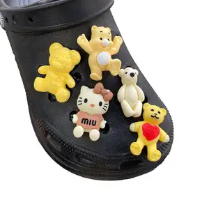 bear charms for clog shoes resin clog charms shoes decoration accessories clog charms wholesale