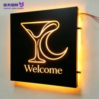 Lettres en acier inoxydable rétroéclairées par LED personnalisées de luxe, enseigne lumineuse Halo Lit, enseigne murale personnalisée avec logo de marque pour salon de beauté et de coiffure