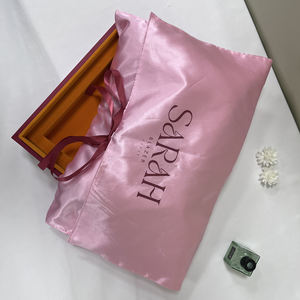 איכות גבוהה סאטן המעטפה שקית אבק עבור שיער לוגו מותאם אישית דפוס שיער הרחבה חבילה הלבשה תחתונה אריזה לבן שקית משי - Product Image 4