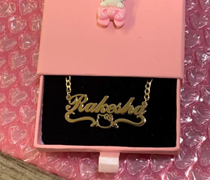 사용자 정의 스테인레스 스틸 금도금 만화 편지 펜던트 목걸이 개인화 된 패션 체인 보석 남여 공용 도매 선물 - Product Image 1