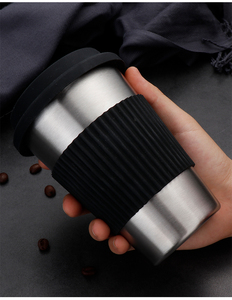 2020 estilo taza de acero inoxidable Oficina cerveza jugo de otoño-prueba tazas con tapa - Product Image 3