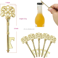 Clés antiques cadeaux souvenirs rustiques faveurs de mariage Vintage Happy Key ouvre-bouteille de bière avec carte d'escorte