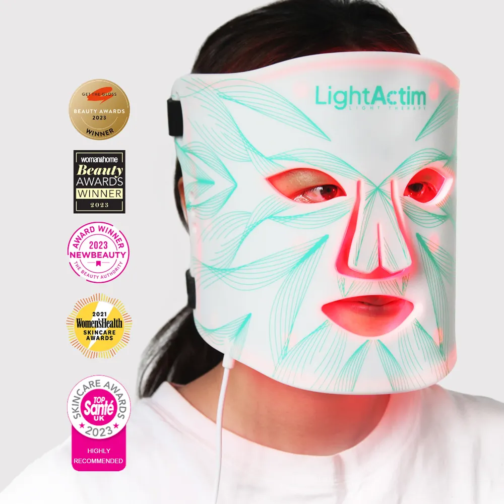 Popolare maschera facciale a Led Currentbody 850 660 630 605nm luce rossa Photon terapia per la cura della pelle maschera per il viso con cinturino regolabile