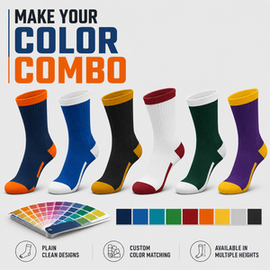 Men's Breathable Cotton Custom Logo Sport <b>Socks</b> Thick Bottom Cushion for <b>Running</b> Marathon Cycling Basketball Badminton Training - Product Image 5