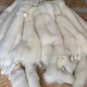 Bán buôn giá rẻ giá tự nhiên Fox skins bất chính hãng Trắng Fox tấm da để bán