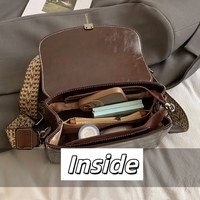 Tas Tangan Kulit PU Mewah Berkualitas Tinggi, Penjualan Laris, Grosir, Model Klasik Vintage, Tas Selempang Kecil, Tali Lebar Tunggal, Tutup Berengsel