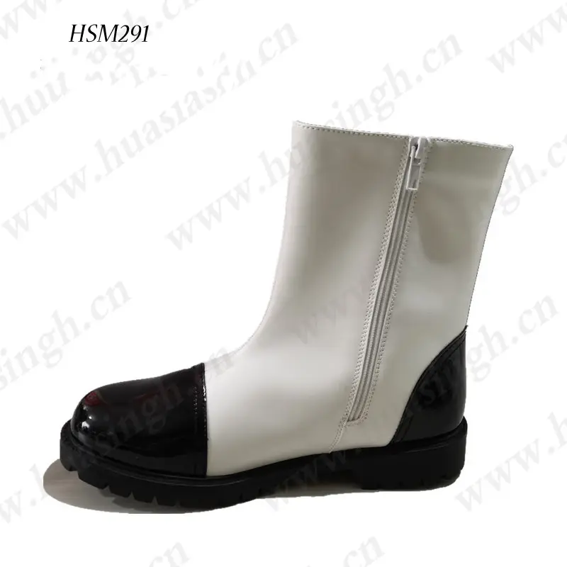 LXG-Botas de combate de cuero de grano completo, botas tácticas populares para el mercado de Catar, color blanco, brillante, buena calidad, HSM291