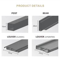 Auvents de soleil de luxe pour l'extérieur, auvents de terrasse, auvents de patio, auvents imperméables, pergola bioclimatique en aluminium à lames orientables électriques