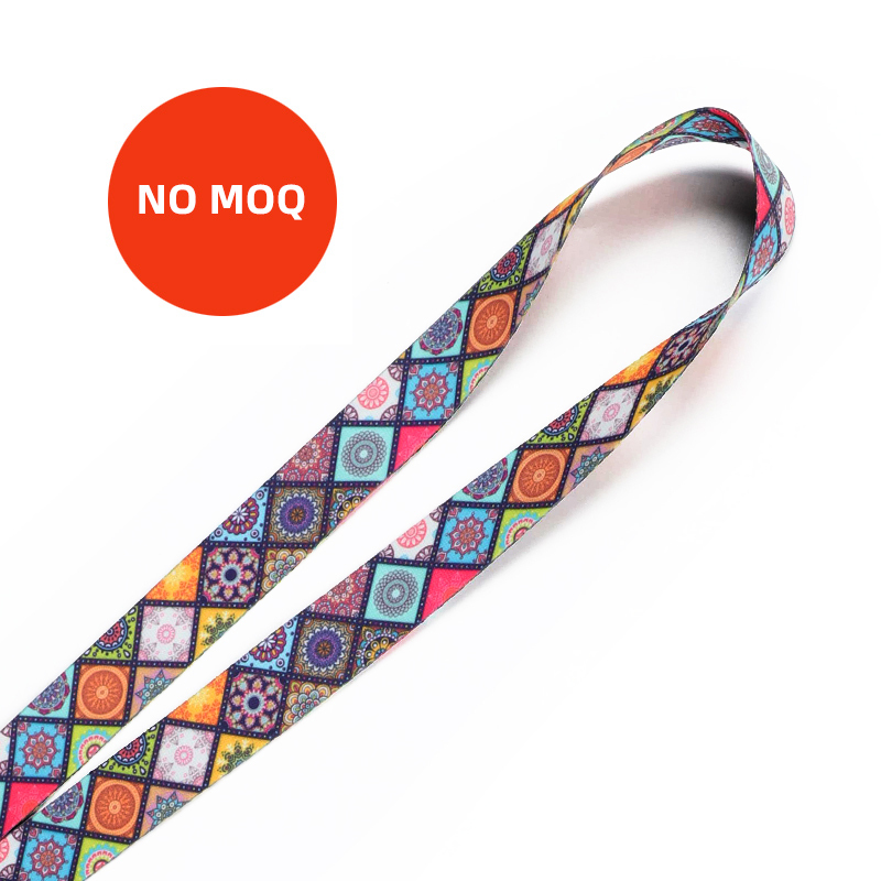 Promotional Custom Printed Lanyard Snap Hook Metal Clip Carabiner Wrist Strap Keychains Lanyard Short Lanyards