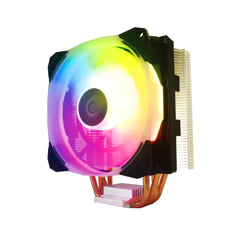مصنع توريد CPU مراوح تبريد RGB ملونة بإضاءة LED مروحة تبريد