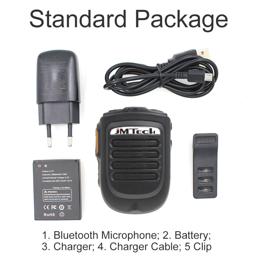 JMTechブルートゥースワイヤレススピーカーマイクZello Ptt BT