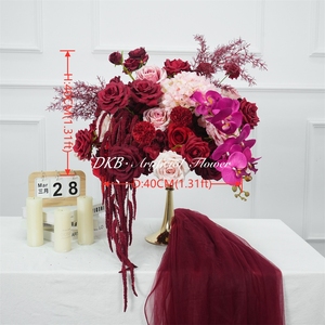 ดอกกุหลาบขาวประดิษฐ์ทำมือ DKB สำหรับตกแต่งโต๊ะกลางงานแต่งงาน - Product Image 2