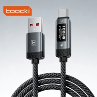 Câble de charge Toocki fiable 100W, protection intelligente et transmission stable, double longueur pour appareils USB-C