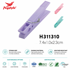 Lot de 24 pinces <span class=keywords><strong>à</strong></span> <span class=keywords><strong>linge</strong></span> robustes en plastique <span class=keywords><strong>à</strong></span> bas prix, résistantes au vent, avec ressort en acier <span class=keywords><strong>inoxydable</strong></span> pour les journées ventées en extérieur - Product Image 1
