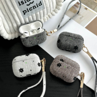Étui pour écouteurs en tissu sublimé de haute qualité de luxe porte-clés Logo personnalisé accessoire de mode pour Airpods 3 pour Airpods Pro