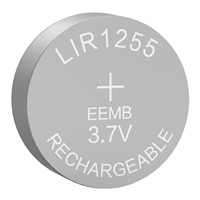 Batterie bouton au lithium rechargeable EEMB Factory LIR1255 3.7V 65mAh Li-ion