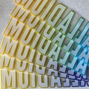 Effetto gradiente 3D Flock Football Badge 24 serie di abbigliamento sportivo maglia Club Badge serie trasferimento di calore servizio pellicola - Product Image 5