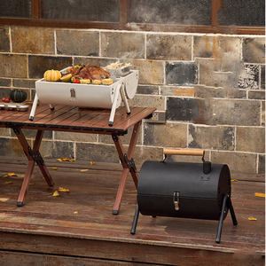 Poêle à <span class=keywords><strong>barbecue</strong></span> en carbone multifonction pliable portable pour l'extérieur avec tuyau <span class=keywords><strong>de</strong></span> fumée pour pique-nique - Product Image 4