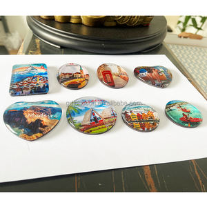 Caribisch Souvenir Op Maat Gemaakte Bahamas Barbados Koelkastmagneten Rond Dolfijn Kustkristal Glazen Koepel Koelkastmagneet Maker - Product Image 4