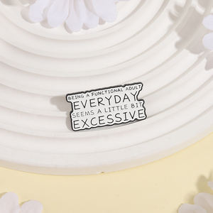Sming Pins Sendo um Adulto Funcional Todos os Dias Parece um Pouco Excessivo Esmalte Pin Sarcasmo Cotações Broche Lapel Badge Jóias Presente - Product Image 2