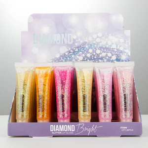 14ml Vente en gros de brillant à lèvres bonbon <span class=keywords><strong>prix</strong></span> le plus bas Vente OEM Votre logo brillant à lèvres diamant pailleté - Product Image 4