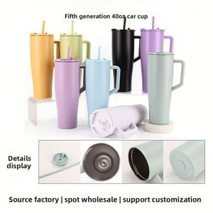 Vaso Térmico Personalizado de Acero Inoxidable de 40 Oz con Asa y Tapa, Doble Pared Aislada, Mantiene Temperatura de 6 a 12 Horas, Taza de Viaje para Té y Café, Regreso a Clases - Product Image 2