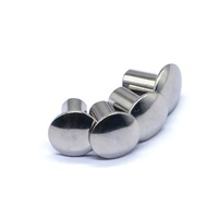 Rivets semi-tubulaires en acier inoxydable 304, tête ronde polie, 3 mm, 4 mm, 5 mm, norme ISO, pour usage industriel