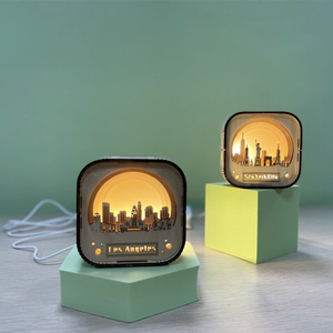 Lampe de nuit éducative créative DIY, construction de ville 3D en bois, artisanat pour enfants de 5 à 7 ans, puzzle LED - Product Image 6