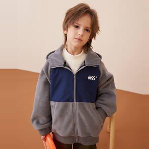 Nouvelle Veste Polaire à Capuche pour Garçons, Hiver Automne, Blouson Chaud <span class=keywords><strong>Zippé</strong></span> pour Enfants, Manteau d'Hiver Brodé Lettres pour Grands Garçons - Product Image 4