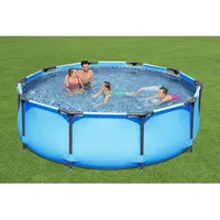 Quadro de verão de 10 pés x 30 polegadas, quadro de metal para área externa, quintal exterior, piscina moldura para piscina