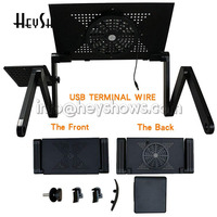 Support universel d'ordinateur Portable, bureau en aluminium, pour lit, PC, présentoir, pliable, ventilé, avec tapis de souris