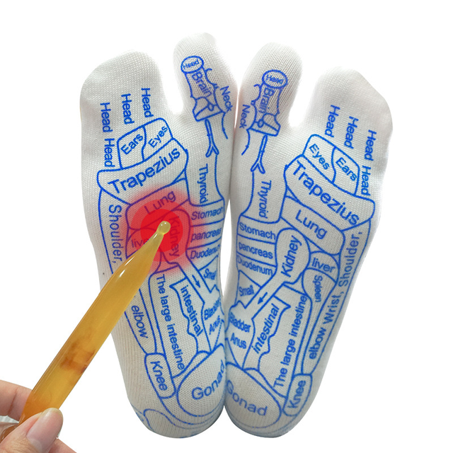 Factory Surprise Price Reflex Crew Socks with Trigger Point Massage Tool Acupoint Socks Cuff Bottom Logo Eco-Friendly Quick Dry