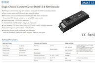 Décodeur DMX512 RDM à canal unique à courant constant D1C-E 12 48V 3000mA pour éclairage LED monochrome avec courant de sortie DC45V