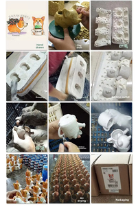 P220 vendita calda simpatici animaletti in resina vetrata vaso piccolo da tavolo per uso domestico - Product Image 5