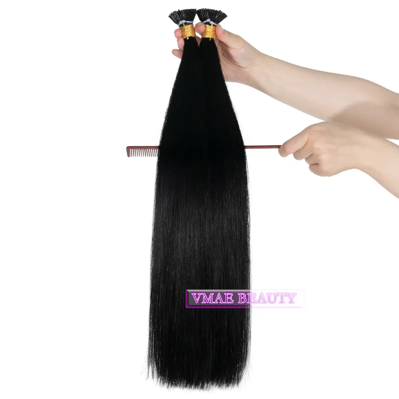 VMAE оптовая цена предварительно скрепленные необработанные волосы 27 #613 # красный цвет прямые I-образные человеческие волосы для наращивания Прямая поставка