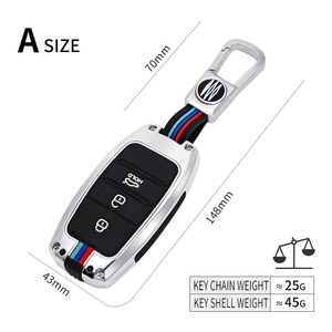 Vente en gros OEM de coque de clé de voiture en alliage de zinc + silicone, protection de clé de voiture avec <span class=keywords><strong>porte</strong></span>-clés en métal, compatible avec <span class=keywords><strong>Kia</strong></span> - Product Image 3