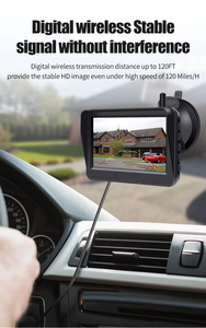 Hệ thống camera dự phòng xe hơi không dây với màn hình biển số tầm nhìn ban đêm WIFI & màn hình đảo chiều để giám sát xe. - Product Image 4