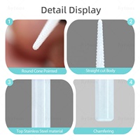 HYTOOS Embouts de ponceuse à ongles coniques en céramique blanche pour nettoyer les cuticules et préparer la peau, outils pour les professionnels de la manucure
