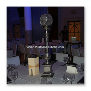 Centro de decoración de plata de boda con bola de cristal, 90 cm/100 cm - Product Image 1