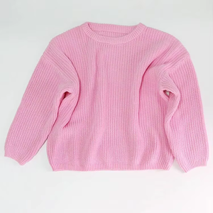RTS en blanco 100% tejido de algodón Otoño Invierno bebé suéter niño niña bordado a mano Jersey manga larga niños pulóveres 2025 - Product Image 2