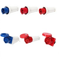 Prise murale industrielle 3, 4 ou 5 broches 63A/125A IP67 étanche à la poussière 220V 380V 415V Série HF Hefeng HFE